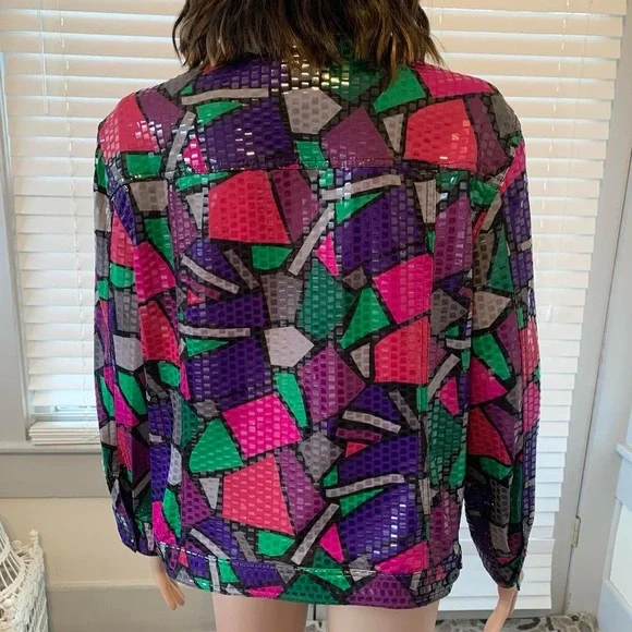 Ruby Rd. Colorful Geometric Pattern Jacket - Picture 3 of 8